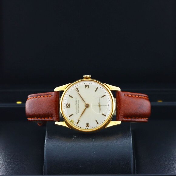 IWC Vintage Circa 1960s Manual Wind, Cream Dial - 18kt Yellow Gold on Strap - Picture 4 of 10